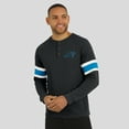 thumbnail image 6 of Men's Darius Rucker Collection by Fanatics Black Carolina Panthers Waffle-Knit Raglan Long Sleeve Henley T-Shirt, 6 of 6