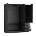 thumbnail image 2 of Woodpeckers Furniture and Mattress 61"Wide Armoire Wardrobe Closet For Hanging With 3 Drawers & Shelves, 2 of 6