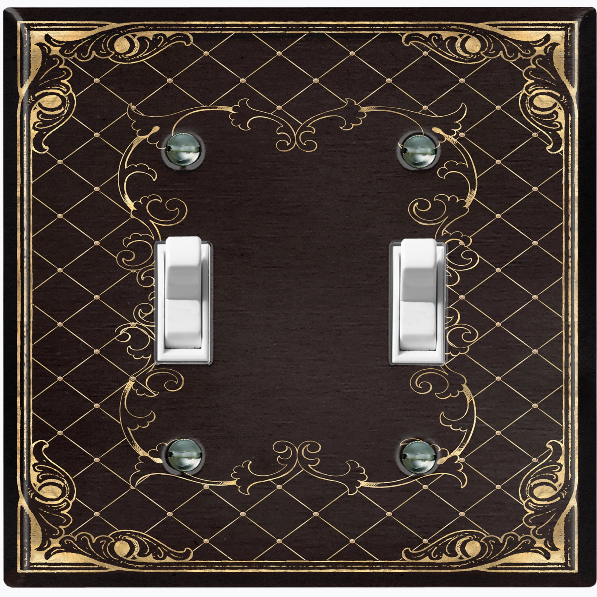 Metal Light Switch Plate Outlet Cover (French Victorian Frame - Double ...