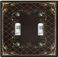 thumbnail image 1 of Metal Light Switch Plate Outlet Cover (French Victorian Frame - Double Toggle), 1 of 2