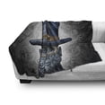 thumbnail image 3 of Steampunk Soft Flannel Fleece Throw Blanket, Futuristic Fantasy as Mechanical Human Head with Gears Cog and Hat, Cozy Plush for Indoor and Outdoor Use, 50" x 70", Grey Black Blue, by Ambesonne, 3 of 6