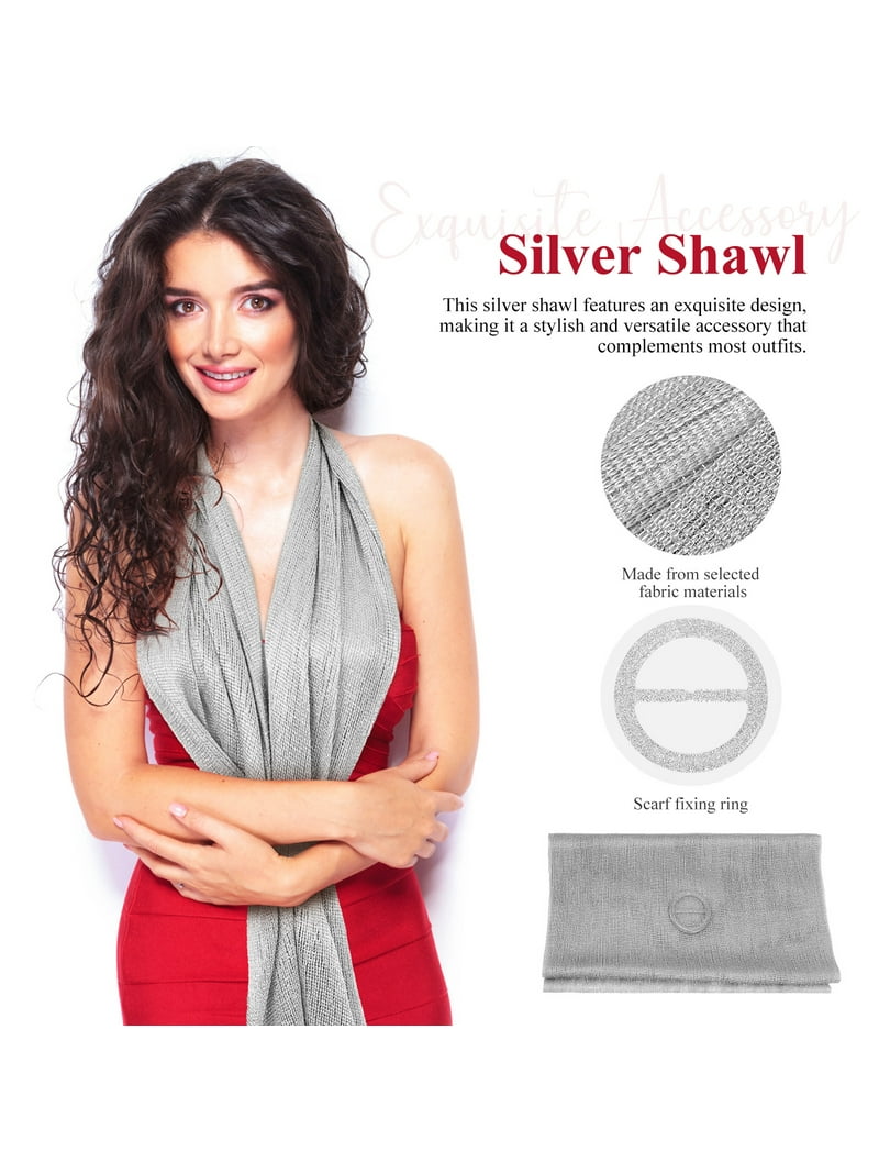 silver shawl for formal dress Silver Silk Organza Shawl – Anna Nieman Boutique