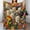 Cute cat flowers 30"x40" 1, variant on GXFC daisies barn door donkey, winter sofa dormitory home decoration, must-have travel product. Size is 30x40 inches.