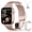Rose Gold, variant on Iaret Smart Watch for Women, 1.83" HD Fitness Tracker with 4 Bands, Answer/Make Calls, Heart Rate/Sleep/SpO2/Step Tracking, 100+ Sport Modes, Android/iPhone Compatible Gift (Rose Gold)