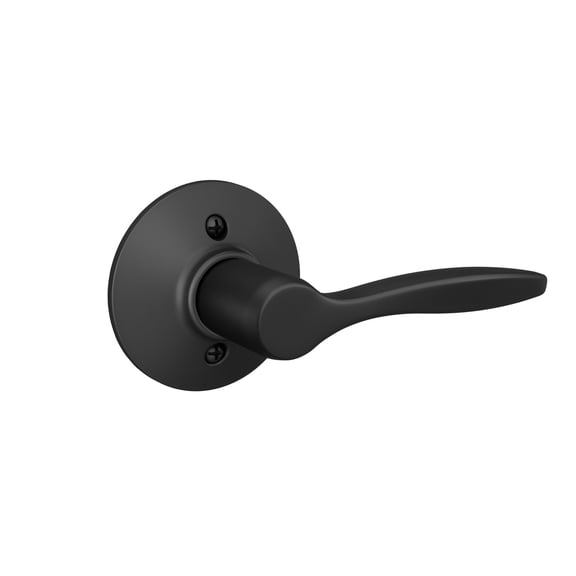 Schlage F170 DEL 622 RH Right Handed Delfayo Door Lever with Standard Trim, One-Sided Non-Turning Dummy Handle, Matte Black