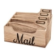 thumbnail image 1 of Organizador de , soporte para sobres, rústico para decoración del hogar y oficina, caja de almacenamiento, clasificador de cartas de madera,, 1 of 9