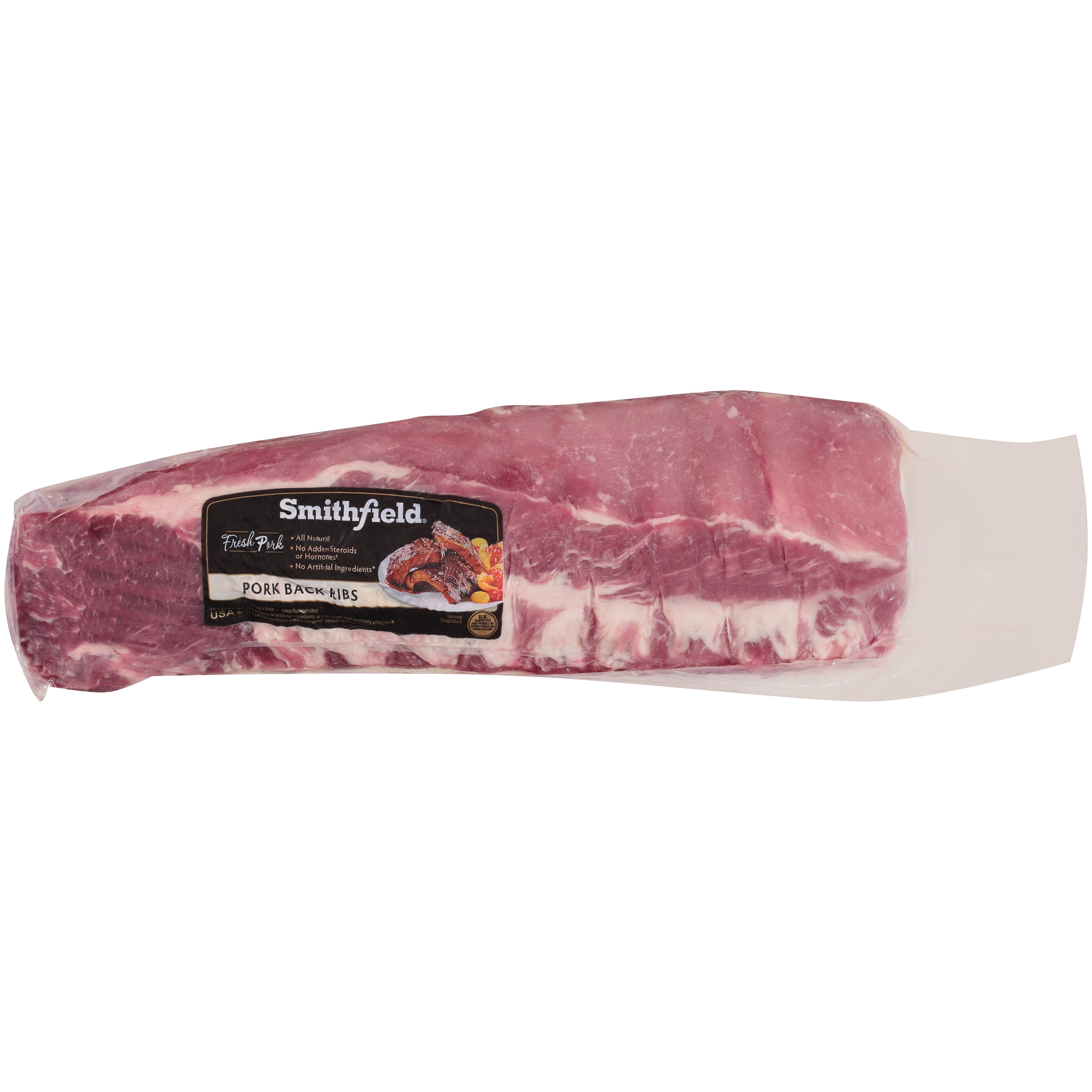 Smithfield All Natural Fresh Pork Back Ribs Extra Meaty, 2.13.8 lb