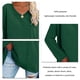 thumbnail image 4 of Blusa informal para mujer color sólido hombros caídos cuello en V suave manga larga camiseta de gran tamaño cómoda para uso diario ANGGREK  Otros, 4 of 6