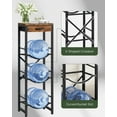 thumbnail image 6 of 5-Gallon Water Jug Holder, Water Bottle Holder, 3-Tier Kettle Storage Shelf with Drawer, Water Dispenser Replacement Parts, for Kitchen, Black and Rustic Brown TCJ31BF, 6 of 8