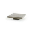 thumbnail image 6 of Benjara Square Concrete Coffee Table with Pedestal Base- Gray, 6 of 7
