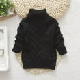 thumbnail image 5 of ZOYOEN Boy Cable Chunky Sweaters- Long Sleeve Warm Turtleneck Casual Kids Winter Clothes Black Size 4 T, 5 of 5