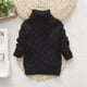 thumbnail image 5 of Cowsor Toddler Baby Boys Girls Knit Sweaters Cable Turtleneck High Collar Fall Winter Soft Warm Sweater Pullover Tops, 5 of 5