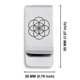 thumbnail image 2 of Stainless Steel Sacred Geometry Seed of Life Classic Slim Money Clip Credit Card Holder, 2 of 2
