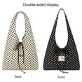 thumbnail image 7 of Hzzsbu Slouchy Polka Dot Hobo Bag for Women, Bow Tie Underarm Shoulder Bag Crescent Crossbody Purse, Double-Sided Large Capacity Commuting Tote Handbag Travel Work, 7 of 7