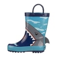 thumbnail image 3 of Rugged Bear Boys  Rain Boots with Loops, Blue, 12, 3 of 5