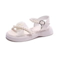 thumbnail image 2 of LYHaoo Girls Sandals Girls' Fashion Toe Flat Sandals For Summer Sizes 12 Big Kid(32), 2 of 7