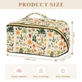 thumbnail image 4 of FORMRS Makeup Bag Travel Cosmetic Organizer for Women Fold Flat Zipper Pouch with Handle, Leaves Pattern, 4 of 8