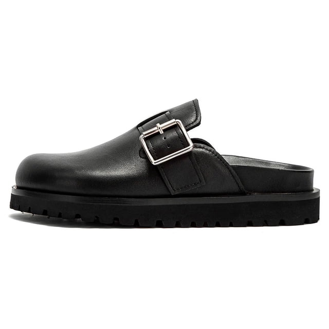 New Classic Round Head Versatile Female Fashion Slippers with Anti Slip Thick Bottom Button Design for Ladies Outing Boken Shoes
