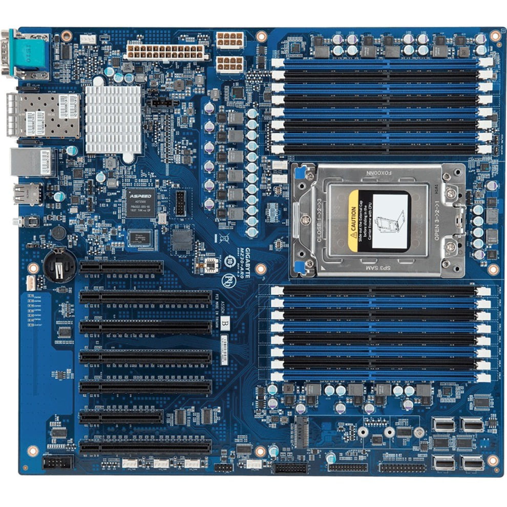 Gigabyte MZ31-AR0 Server Motherboard, AMD Chipset, Socket SP3, Extended