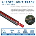 thumbnail image 2 of Novelty Lights 1 Pcs 1/2 Inch Rope Light Track Channel, 3 Feet Long, UV Protected PVC Plastic Black Mounting Rope Light Channel for Indoor Outdoor, Made in the USA, 2 of 5