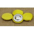 thumbnail image 2 of Poly Dupion Yellow Solid Color Cloth Covered 2 Holes Sewing Craft Buttons Sewing - Pack of 12 Pieces, 2 of 3