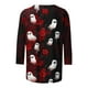 thumbnail image 4 of Ailaofu 3/4 Length Sleeve Women Tops Crew Neck Blouses Dressy Casual Summer T Shirts Loose Fit Business Work Clothes, 4 of 4