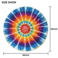 thumbnail image 6 of Rainbow Tie Dye Sunburst Round Tablecloth 60"x60",Wrinkle Wipeable Table Cloth for Kitchen Dining Room Picnic Patio Party, 6 of 6