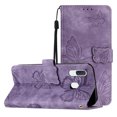 thumbnail image 1 of Compatible avec Samsung Galaxy A30/a20 Étui Embossée Papillon avec Portefeuille et Support, 1 of 5