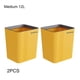 thumbnail image 2 of Yuarrent Cubo de basura de Hotel para el hogar de 2 piezas, cesto de basura portátil para baño y cocina, cubo de basura de forma cuadrada de gran Almacenamiento y organización del hogar Amarillo M Yuarrent HA084658-08, 2 of 6