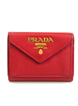 Prada Saffiano Leather Metallic Gold Organizer Wallet 1M0506 Beige
