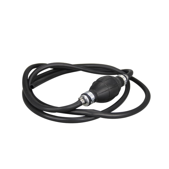 Pactrade Marine Boat Kart Cargo Universal Rubber Pump Hose Assembly Fuel Line Pipe Outboard Boat with Primer Bulb with 6' Hose Black (12mm)