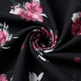 thumbnail image 4 of Fewfanhot Womens Spring Outfits Dressy Casual Tops Ruffle 3/4 Sleeve V Neck Floral Chiffon Blouses, 4 of 7