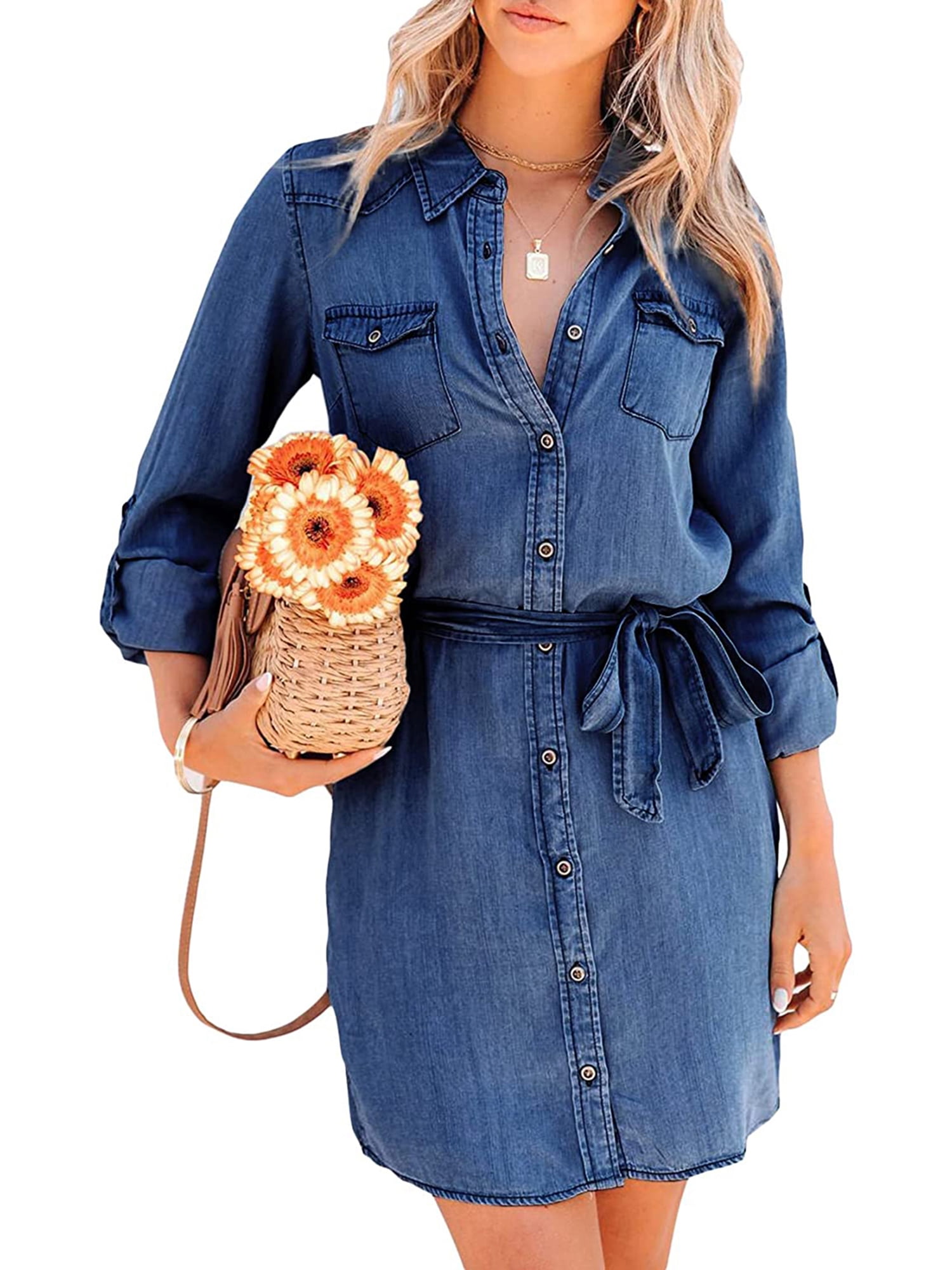 Buy StyleStone Girls Denim Long Sleeve Dress with Shoulder detail Online at  Best Prices in India - JioMart.