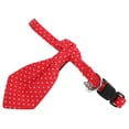 thumbnail image 4 of Collar de perro con lunares, corbata roja, lazo, algodón, accesorios ajustables para mascotas con campana, 4 of 8