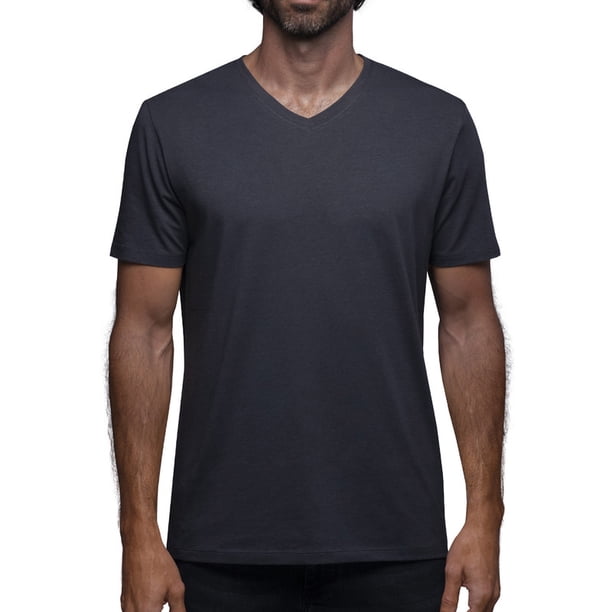 Playera Cuello V Para Hombre De Algodón Pima y Tela Spandex Unbranded Co V Neck Stormy Gray 2XL