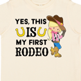thumbnail image 4 of Inktastic Yes, This is My First Rodeo Cowgirl in Hat and Boots Girls Toddler T-Shirt, 4 of 5