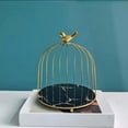 thumbnail image 2 of Cosmetics Iron Storage Rack Jewelry Holder Dessert Cupcake Stand Necklace Earring Organizer Display Large Vanity for Women Girl , 19.5x22.5cm black Golden, 2 of 6