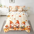 thumbnail image 2 of Manfei Cartoon Fall Gnome Bedding Comforter Set 7 Pieces for Children, Fallen Maple Leaves Queen Bedding Sets, Autumn Mushroom Queen Sheet Sets, Super Cozy Room Decor, 2 of 8