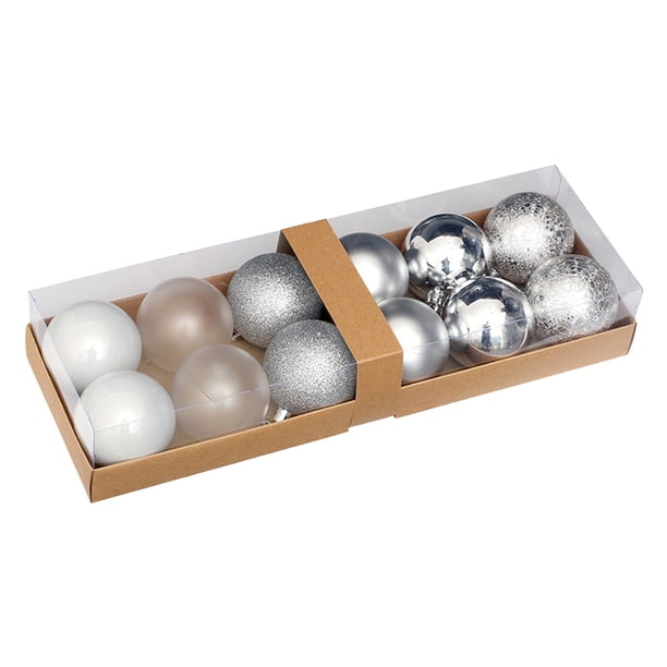 Fiudx Adornos Navideños, Plástico Irresponsables, Adornos para El Árbol de Navidad, Adornos para La Mesa, Adornos para Bodas, Uso Comercial En El Hogar, Diseño Apto para Toda La Familia, Juego de 12