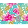 Pack of 1, Tropical Paradise 24" x 417' Gift Wrap Counter Roll For Feminine, Birthday, Mother's Day