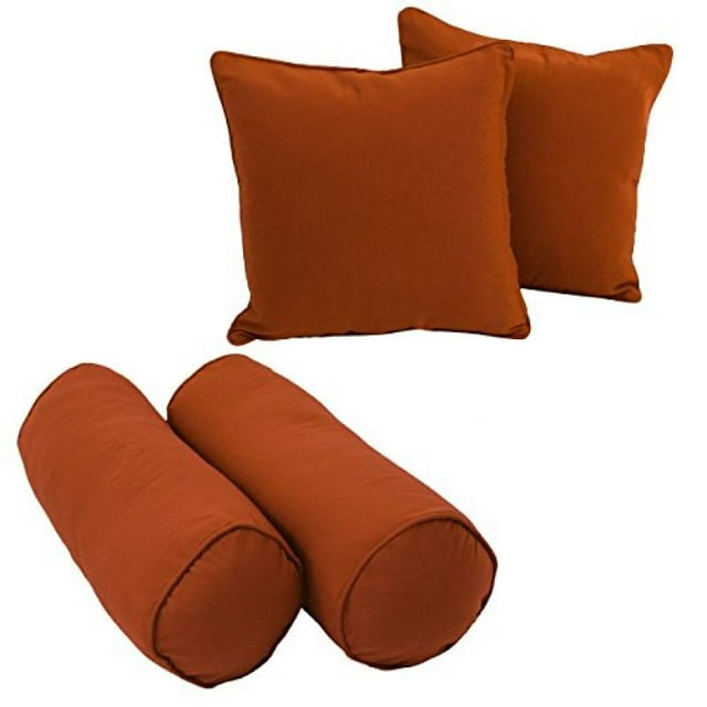 Coussins en Sergé Uni à Double Cordon avec Inserts (Ensemble de 4) - Mojito Lime