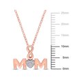 thumbnail image 3 of Everly Women's "Mom" Diamond Sterling Silver Necklace, 3 of 5