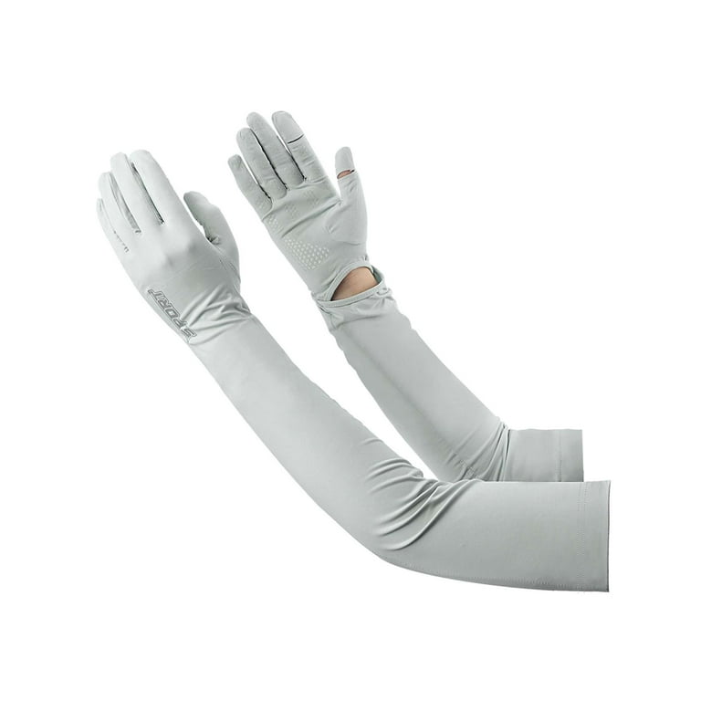 Spencer Women UV Long Sun Protection Gloves Touchscreen Full Finger Arm Sun  Driving Gloves UPF 50+ for Outdoor Sports Cycling, Gray
