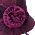 thumbnail image 6 of Women Top Hat Decor Sun Protection Hats Sun Hat Fashion Bucket Hat Casual Sunhat Dark Red, 6 of 7