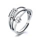 thumbnail image 2 of Fidget Anxiety Ring 925 Sterling Silver Bead Ring Para Aliviar El Estrés Fidget Peace Rings Para La Transferencia De Ansiedad Bead Open Ring Para Mujeres Damas Noticed AP005756-00, 2 of 6