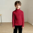 thumbnail image 5 of XIMIN Kids Girls Solid Color Ribbed Knitted Shirts Mock Neck Tee Top Turtleneck Long Sleeve Basic Fall Winter Casual Slim Fit Base Layer Pullover Tee, 5 of 7