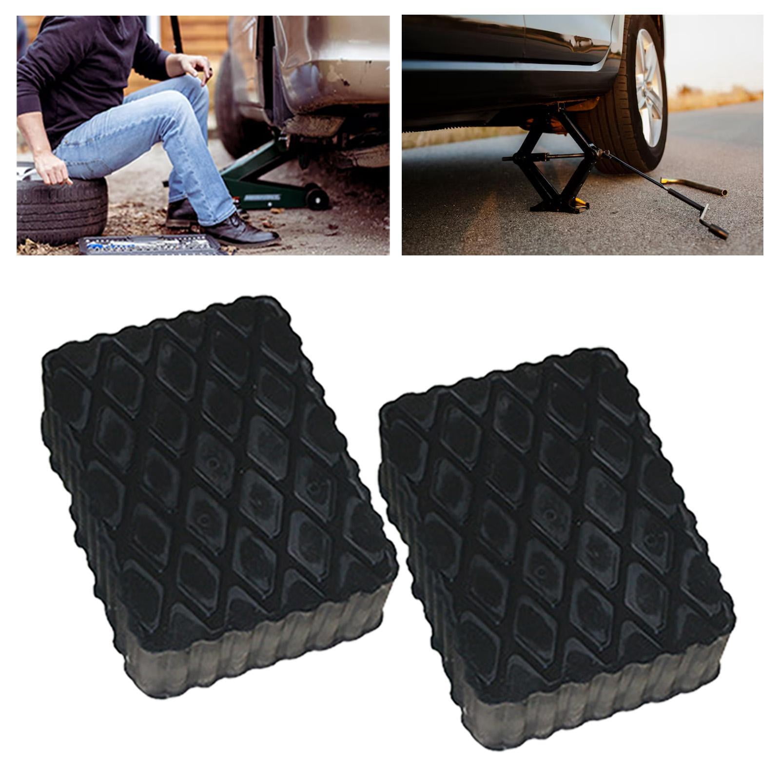 Wzmzjy 2 Pieces Generic Car Jack Pads Rubber Mats Thickened Auto Lift Supports Car Lift 12x8x4cm