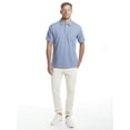thumbnail image 3 of Frontier Threads Men's Short Sleeve Textured Microstripe Waffle Polo Shirt, 3 of 5