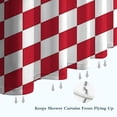 thumbnail image 6 of Red and White Checkered Pattern Shower Curtain 36"x72" ,Bathroom Decorative Shower Curtains Set with 12 Hooks,Modern Waterproof Washable Shower Curtain, 6 of 6
