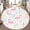 Color 3, variant on Tropical Flamingo Nursery Rug 4ft, Flamingo Tropical Palm Leaves Flowers Sunshine Blue Stripes Cute Washable Non-Slip Carpet Playmat for Girls Women Bedroom Preschool Classroom Decor